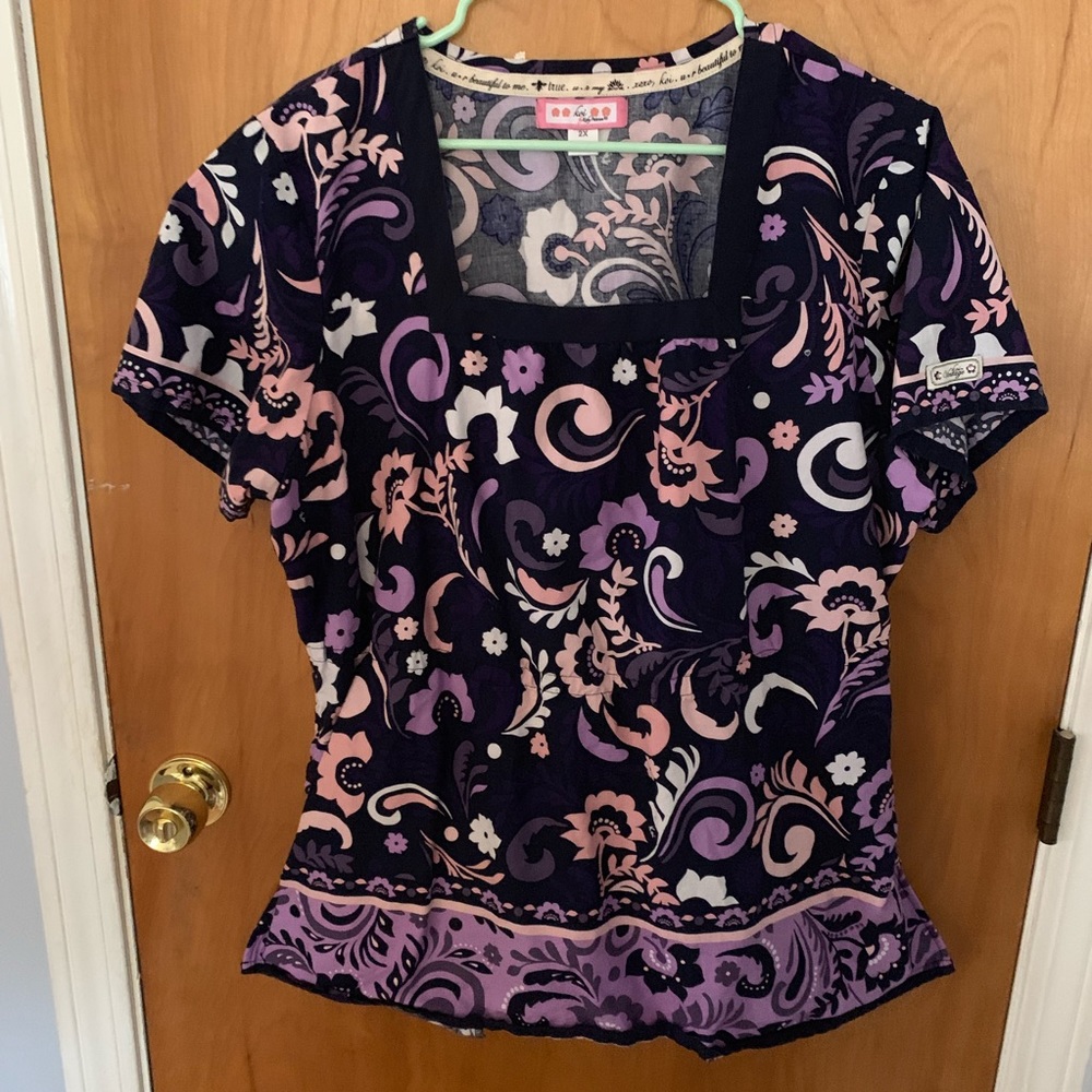 Koi scrub top
